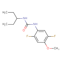 Chemical structure of 1-(2,5-difluoro-4-methoxyphenyl)-3-(pentan-3-yl)urea - CSSB02015308354