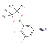 Chemical structure of 3,4-difluoro-5-(4,4,5,5-tetramethyl-1,3,2-dioxaborolan-2-yl)benzonitrile - CSSB06358798910