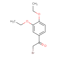 Chemical structure of 2-bromo-1-(3,4-diethoxyphenyl)ethan-1-one - CSSB00011262337
