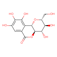 Chemical structure of (2S,4R,5S,6S,7R)-5,6,12,13,14-pentahydroxy-4-(hydroxymethyl)-3,8-dioxatricyclo[8.4.0.0²,⁷]tetradeca-1(14),10,12-trien-9-one - CSSB00102657555