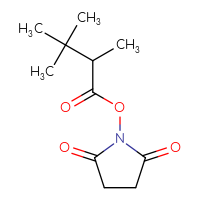 Chemical structure of 2,5-dioxopyrrolidin-1-yl 2,3,3-trimethylbutanoate - CSSB00123876740
