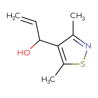 Chemical structure of 1-(3,5-dimethyl-1,2-thiazol-4-yl)prop-2-en-1-ol - CSSB06619898756