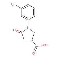Chemical structure of 1-(3-methylphenyl)-5-oxopyrrolidine-3-carboxylic acid - CSSB00000187486