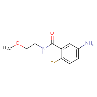 Chemical structure of 5-amino-2-fluoro-N-(2-methoxyethyl)benzamide - CSSB00011306066