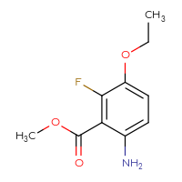 Chemical structure of methyl 6-amino-3-ethoxy-2-fluorobenzoate - CSSB00102888787