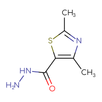 Chemical structure of dimethyl-1,3-thiazole-5-carbohydrazide - CSSB00000190054