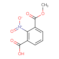 Chemical structure of 3-(methoxycarbonyl)-2-nitrobenzoic acid - CSSB00010197292