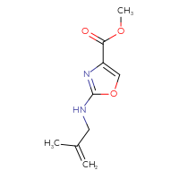 Chemical structure of methyl 2-[(2-methylprop-2-en-1-yl)amino]-1,3-oxazole-4-carboxylate - CSSB06748512574