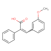 Chemical structure of 3-(3-methoxyphenyl)-2-phenylprop-2-enoic acid - CSSB00000389472