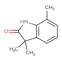 Chemical structure of 3,3,7-trimethyl-2,3-dihydro-1H-indol-2-one - CSSB00011998766