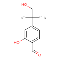 Chemical structure of 2-hydroxy-4-(1-hydroxy-2-methylpropan-2-yl)benzaldehyde - CSSB00010630661