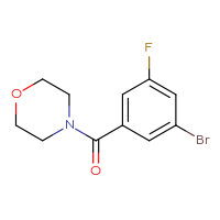 Chemical structure of 4-(3-bromo-5-fluorobenzoyl)morpholine - CSSB00000338355