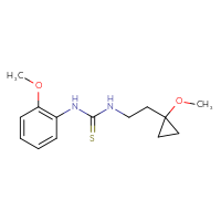 Chemical structure of 3-[2-(1-methoxycyclopropyl)ethyl]-1-(2-methoxyphenyl)thiourea - CSSB21432519958