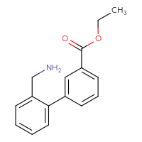 Chemical structure of ethyl 2'-(aminomethyl)-[1,1'-biphenyl]-3-carboxylate - CSSB03437850194
