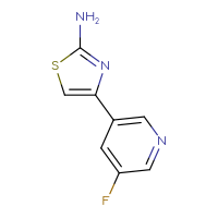 Chemical structure of 4-(5-fluoropyridin-3-yl)-1,3-thiazol-2-amine - CSSB00013406677