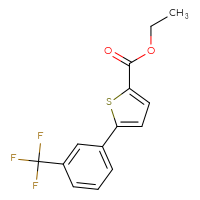 Chemical structure of ethyl 5-[3-(trifluoromethyl)phenyl]thiophene-2-carboxylate - CSSB00020680540
