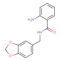 Chemical structure of 2-amino-N-[(2H-1,3-benzodioxol-5-yl)methyl]benzamide - CSSB00000682730