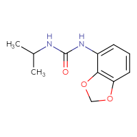Chemical structure of 1-(2H-1,3-benzodioxol-4-yl)-3-(propan-2-yl)urea - CSSB01992980729