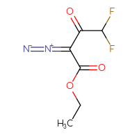 Chemical structure of ethyl 2-diazo-4,4-difluoro-3-oxobutanoate - CSSB00010998940