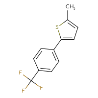 Chemical structure of 2-methyl-5-[4-(trifluoromethyl)phenyl]thiophene - CSSB00010155807