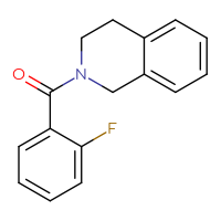Chemical structure of 2-(2-fluorobenzoyl)-1,2,3,4-tetrahydroisoquinoline - CSSB00000579838