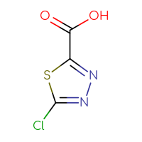 Chemical structure of 5-chloro-1,3,4-thiadiazole-2-carboxylic acid - CSSB00015853231