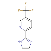 Chemical structure of 2-(1H-imidazol-2-yl)-5-(trifluoromethyl)pyridine - CSSB00010136974