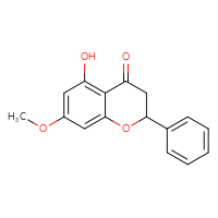 Chemical structure of 5-hydroxy-7-methoxy-2-phenyl-3,4-dihydro-2H-1-benzopyran-4-one - CSSB00016990511