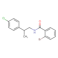 Chemical structure of 2-bromo-N-[2-(4-chlorophenyl)propyl]benzamide - CSSB06340181737