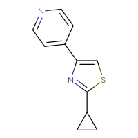 Chemical structure of 4-(2-cyclopropyl-1,3-thiazol-4-yl)pyridine - CSSB00013996755