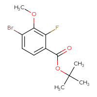 Chemical structure of tert-butyl 4-bromo-2-fluoro-3-methoxybenzoate - CSSB03560450449