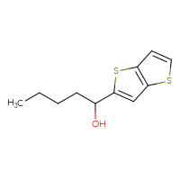 Chemical structure of 1-{thieno[3,2-b]thiophen-2-yl}pentan-1-ol - CSSB00013780286