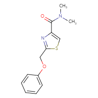 Chemical structure of N,N-dimethyl-2-(phenoxymethyl)-1,3-thiazole-4-carboxamide - CSSB00918762702