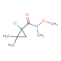 Chemical structure of 1-chloro-N-methoxy-N,2,2-trimethylcyclopropane-1-carboxamide - CSSB02495508293