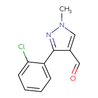 Chemical structure of 3-(2-chlorophenyl)-1-methyl-1H-pyrazole-4-carbaldehyde - CSSB00000753544