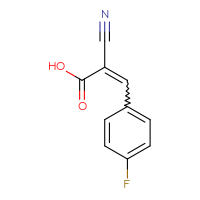 Chemical structure of 2-cyano-3-(4-fluorophenyl)prop-2-enoic acid - CSSB00000162691