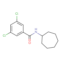Chemical structure of 3,5-dichloro-N-cycloheptylbenzamide - CSSB00104132154