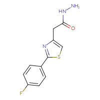 Chemical structure of 2-[2-(4-fluorophenyl)-1,3-thiazol-4-yl]acetohydrazide - CSSB00000704912
