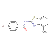 Chemical structure of 4-bromo-N-(4-methyl-1,3-benzothiazol-2-yl)benzamide - CSSB00105517677