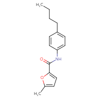 Chemical structure of N-(4-butylphenyl)-5-methylfuran-2-carboxamide - CSSB00046106126