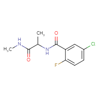 Chemical structure of 2-[(5-chloro-2-fluorophenyl)formamido]-N-methylpropanamide - CSSB00005487558