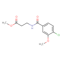 Chemical structure of methyl 3-[(4-chloro-3-methoxyphenyl)formamido]propanoate - CSSB02006126550