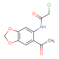 Chemical structure of N-(6-acetyl-2H-1,3-benzodioxol-5-yl)-2-chloroacetamide - CSSB00000688907