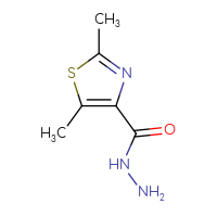 Chemical structure of dimethyl-1,3-thiazole-4-carbohydrazide - CSSB00103286535