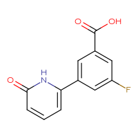 Chemical structure of 3-fluoro-5-(6-oxo-1,6-dihydropyridin-2-yl)benzoic acid - CSSB00003675556