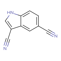 Chemical structure of 1H-indole-3,5-dicarbonitrile - CSSB00011998410