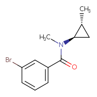 Chemical structure of 3-bromo-N-methyl-N-[(1R,2R)-2-methylcyclopropyl]benzamide - CSSB20550111415