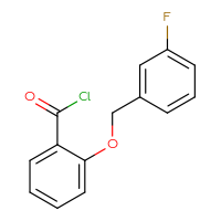 Chemical structure of 2-[(3-fluorophenyl)methoxy]benzoyl chloride - CSSB00020597086
