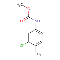 Chemical structure of methyl N-(3-chloro-4-methylphenyl)carbamate - CSSB00000216185
