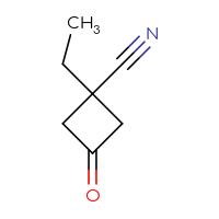 Chemical structure of 1-ethyl-3-oxocyclobutane-1-carbonitrile - CSSB00021052703